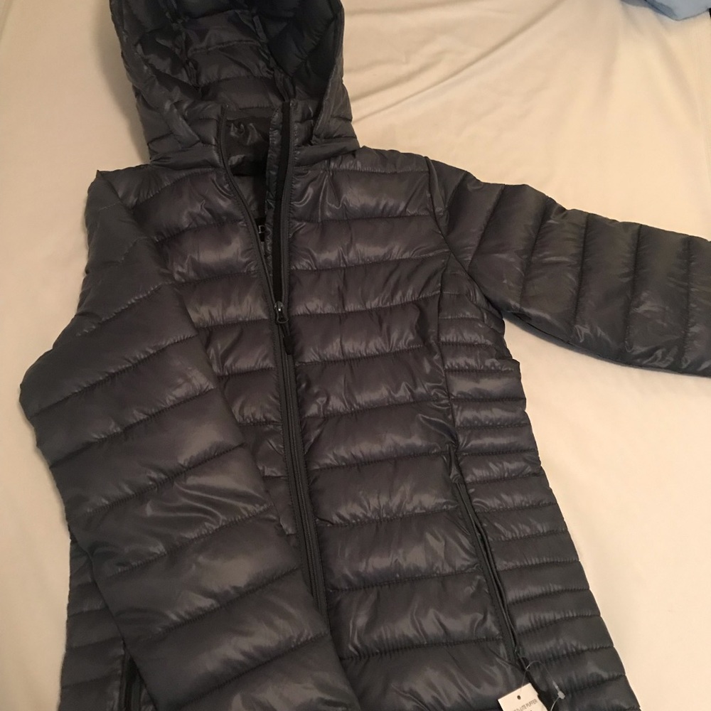 Heather Gray Puffer Jacket